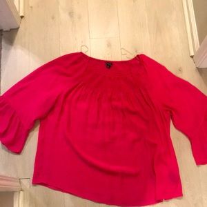 Babydoll Blouse size 3X Hot pink in color